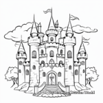 Majestic Castle and Princess Coloring Pages 4