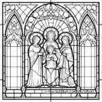 Majestic Cathedral Stained Glass Coloring Pages 2