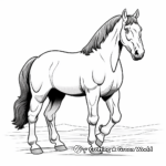 Majestic Clydesdale Horse Coloring Pages 1