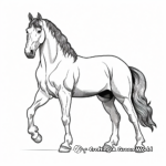 Majestic Clydesdale Horse Coloring Pages 3