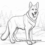 Majestic German Shepherd Dog Coloring Pages 1