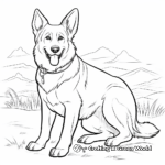 Majestic German Shepherd Dog Coloring Pages 2