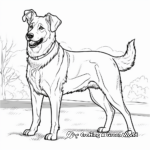 Majestic German Shepherd Dog Coloring Pages 3