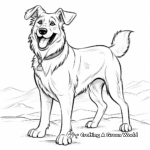 Majestic German Shepherd Dog Coloring Pages 4