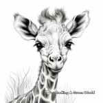 Majestic Giraffe in Wildlife Coloring Pages 1