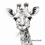 Majestic Giraffe in Wildlife Coloring Pages 2