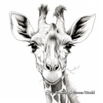 Majestic Giraffe in Wildlife Coloring Pages 3