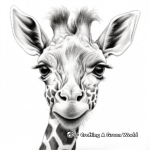 Majestic Giraffe in Wildlife Coloring Pages 4