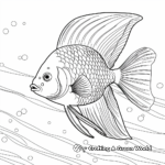 Majestic Golden Angelfish Coloring Pages 2