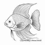Majestic Golden Angelfish Coloring Pages 3