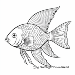 Majestic Golden Angelfish Coloring Pages 4