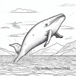Majestic Humpback Whale against a Sunset Sky Coloring Page 3