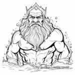 Majestic King Triton Coloring Pages 1