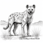 Majestic Male Hyena Coloring Pages 1