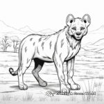 Majestic Male Hyena Coloring Pages 3