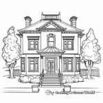Majestic Mansion Coloring Pages for Adults 1