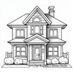 Majestic Mansion Coloring Pages for Adults 3