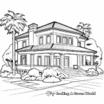 Majestic Mansion Coloring Pages for Adults 4