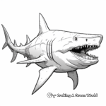 Majestic Megalodon Shark Coloring Pages 1