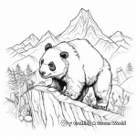 Majestic Panda Coloring Pages: Mountainous Habitat 2