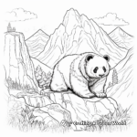 Majestic Panda Coloring Pages: Mountainous Habitat 3