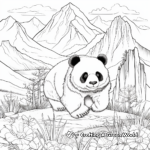 Majestic Panda Coloring Pages: Mountainous Habitat 4
