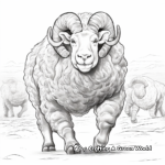 Majestic Ram Battle Coloring Pages 1