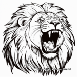 Majestic Roaring Lion King Coloring Pages 2