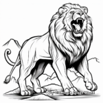 Majestic Roaring Lion King Coloring Pages 4