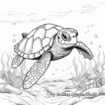 Majestic Sea Turtles on the Shore Coloring Pages 4