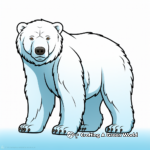 Majestic Standing Polar Bear Coloring Pages 3
