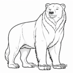 Majestic Standing Polar Bear Coloring Pages 4
