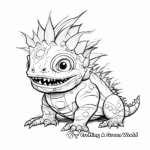 Majestic Thorny Devil Lizard Coloring Pages 1