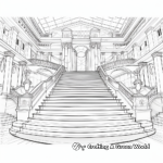 Majestic Titanic Grand Staircase Coloring Pages 1
