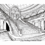 Majestic Titanic Grand Staircase Coloring Pages 3