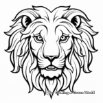 Majestic White Lion Face Coloring Sheets 2