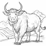 Majestic Wild Yak Coloring Pages 3