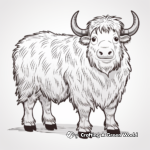 Majestic Wild Yak Coloring Pages 4