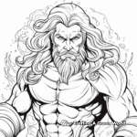 Majestic Zeus Greek God Coloring Pages 4