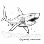 Mako Shark Swimming Coloring Pages 2