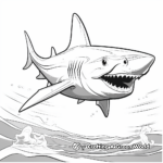 Mako Shark Swimming Coloring Pages 3