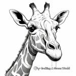 Male and Female Giraffe Head Coloring Pages 1