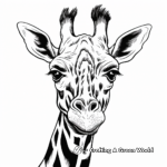 Male and Female Giraffe Head Coloring Pages 3