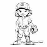 Male Softball Player Coloring Pages 1