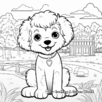 Maltipoo in the Park Coloring Pages 2