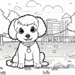 Maltipoo in the Park Coloring Pages 4