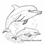 Mama and Baby Dolphin Coloring Pages 2