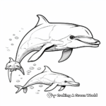 Mama and Baby Dolphin Coloring Pages 4