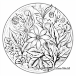 Mandala Coloring Pages with Nature Elements 1