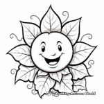Maple Leaf Thanksgiving Sign Coloring Pages 3